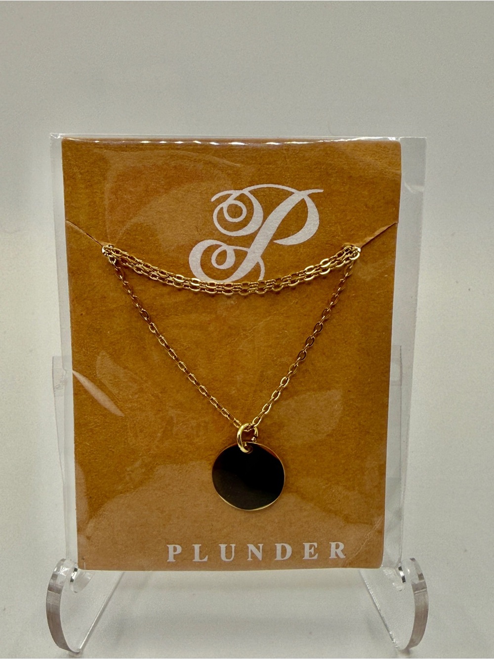Plunder Gold-Tone Layered Disc Necklace - Gold
